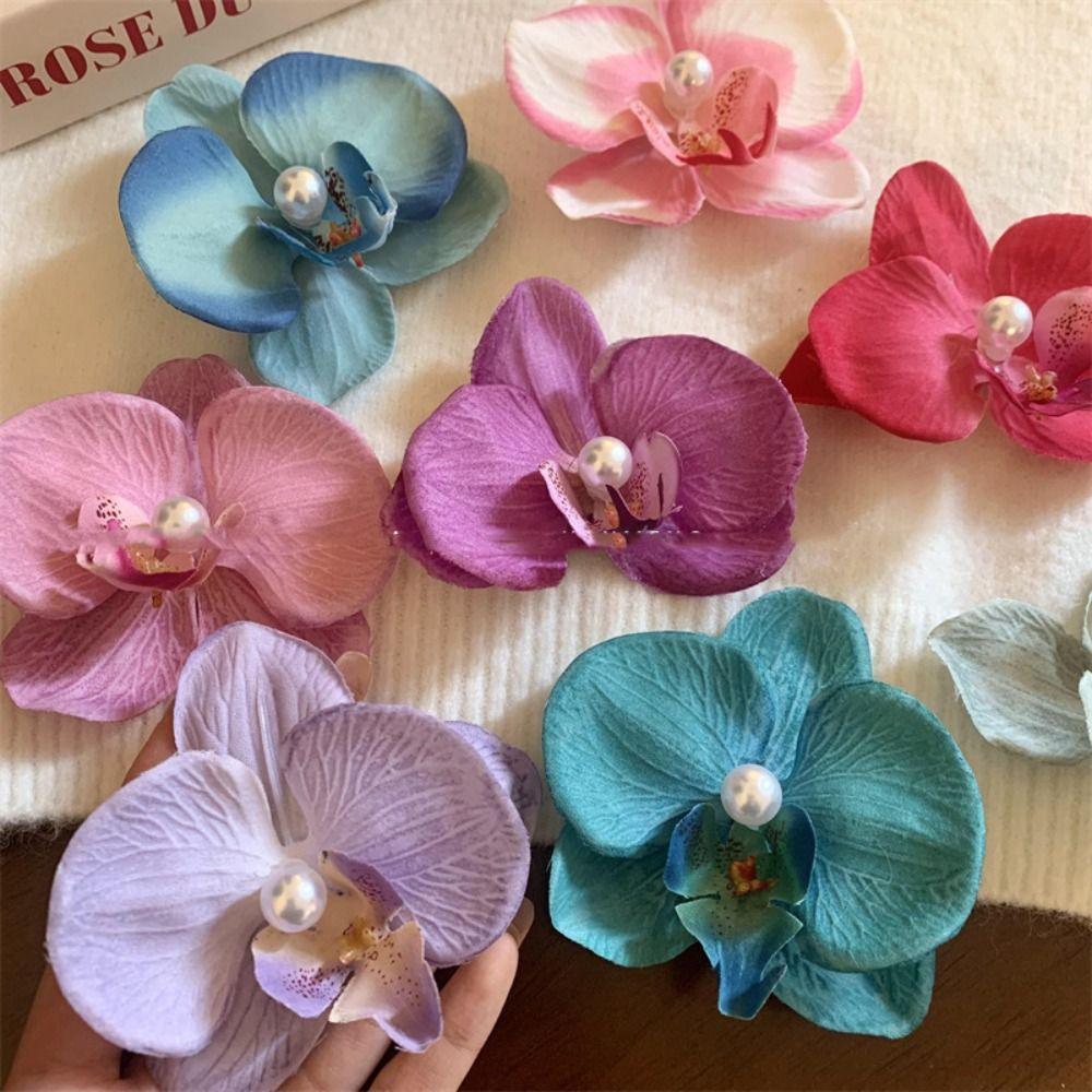 Hair Accessories Orchid Hairpin Hair Ornament Bohemia Barrettes Cute Flower Hair Clip  Bridal