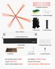 VEVOR Chimney Sweep Kit, 8m Maximum Extendable Length Chimney Brush, Chimneys Cleaning Kit with Bristle Replacements & Goggles