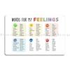 Words For My Feelings Metal Sign Poster Party Club Garage Wall Decor Character Tin Sign Poster