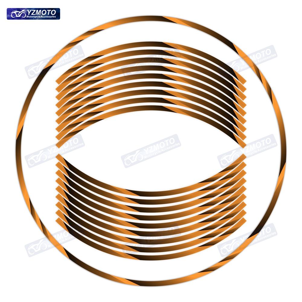 Motorcycle Reflective 17 Inch Wheel Stickers Racing Rim Stripe Tape Hub Decal Motorbike For Yamaha YZF R1 R6 R7 FZ1 FZ6 FZ8