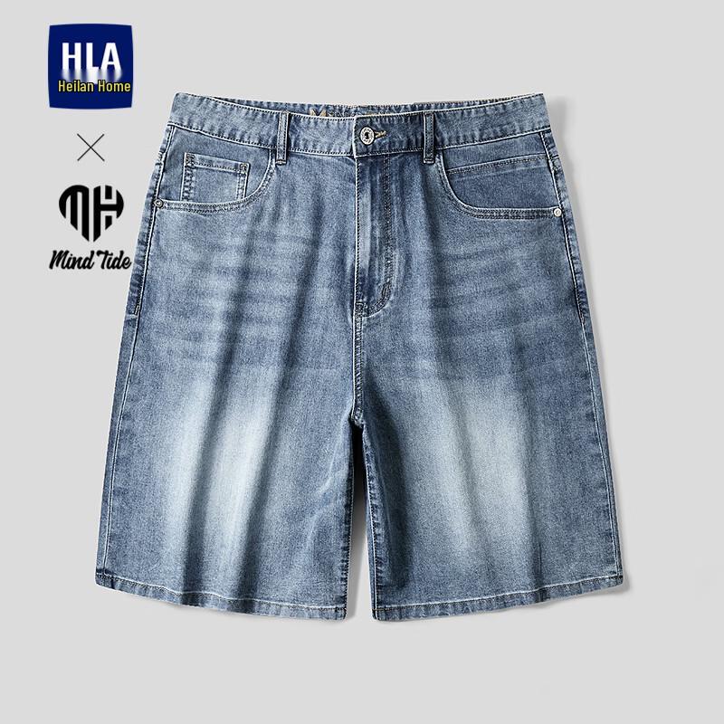 HLA Men s Five-Pocket Denim Shorts 38 светло-синий джинсовый