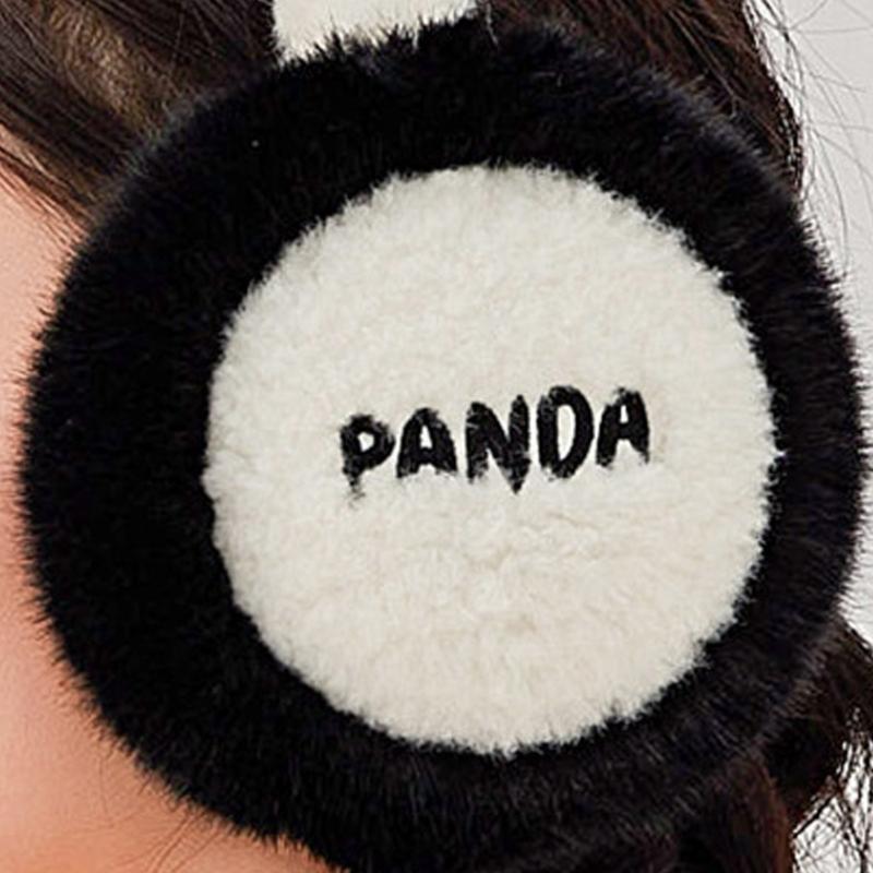 Panda Earmuffs Panda Ear Warmer Foldable Earmuffs Fleece Ear Muffs Headband Panda Ear Muffs Panda Earflap