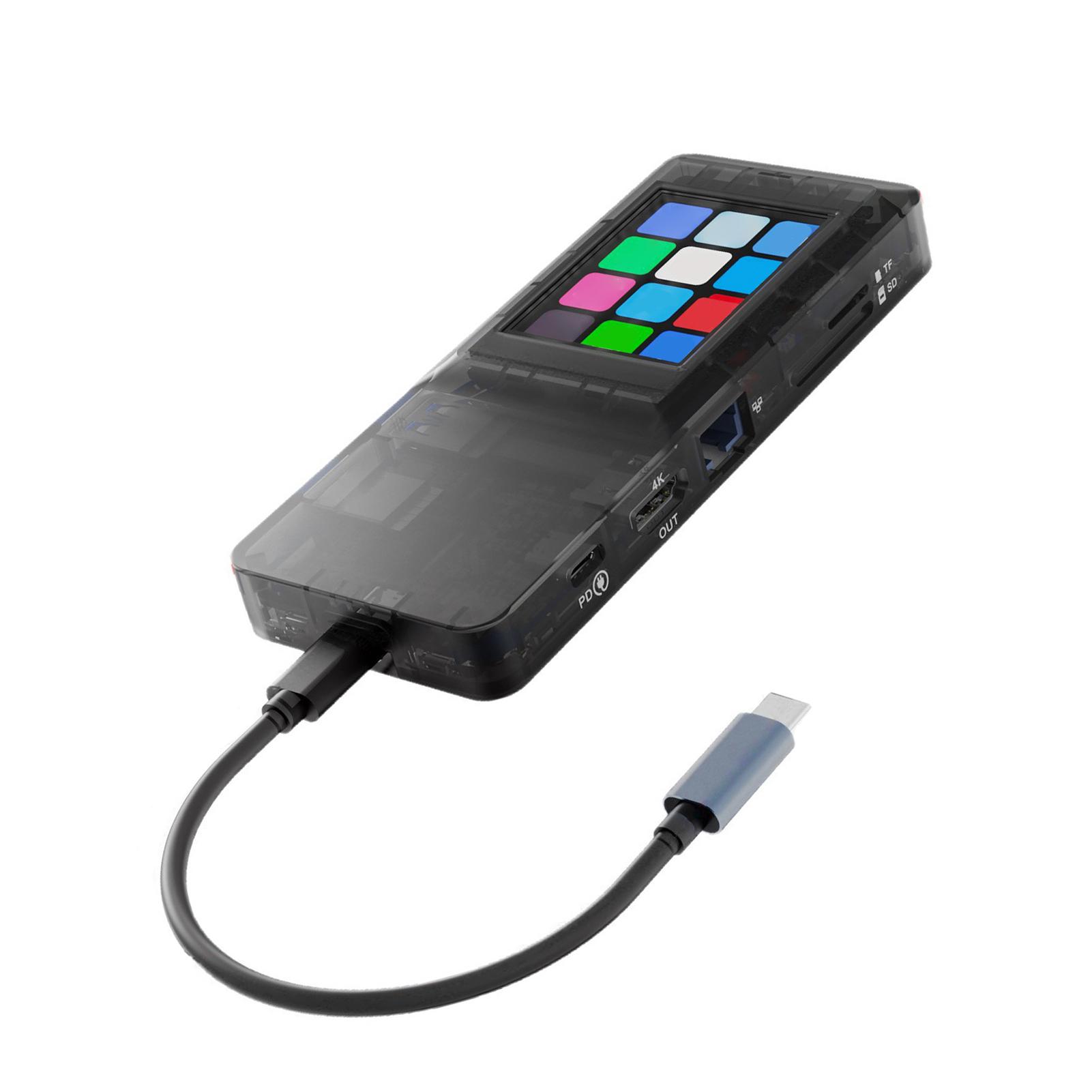 

USB Docking Station HUB with Touch Control LCD Screen RJ45 Memory Card TF PD 100W HDTV 3840*2160 for Laptop