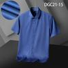 Men Short Sleeve Slim Fit Wrinkle Resistant Business Casual Summer Shirt