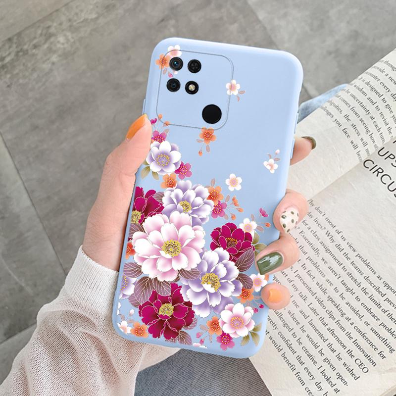 Für Redmi 10C 10 C 10A Hülle Funda Vintage Blumen Blätter Schutzhülle Weiche Capa Für Xiaomi Redmi 10C 13C 14C Bumper Case