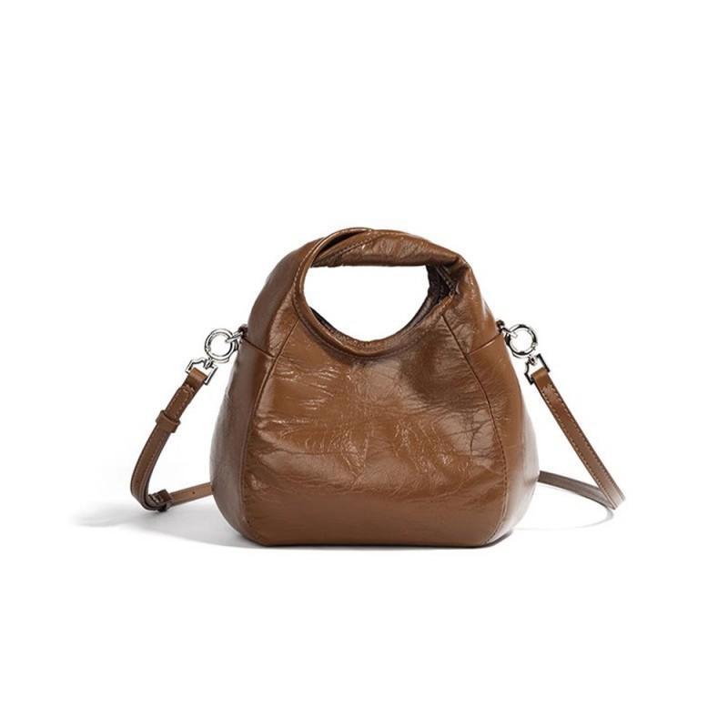 

Top Layer Cowhide High-end Handbag With Large Capacity Commuting Retro Leather Shoulder Crossbody Bag 23x12x18cm