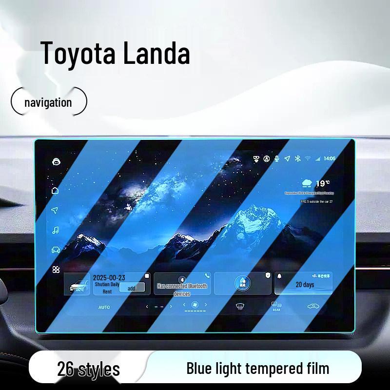 Toyota Frontlander Console Screen Protector: Compatible with 26 Models, Tempered Film for Navigation and Display Screens