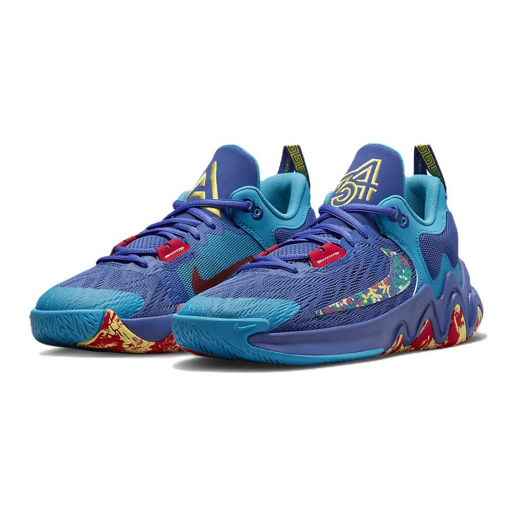 Nike Giannis Immortality 2 Giannis Slip Resistant Cushioning Abrasion Resistant Low top Basketball Shoes Blue Unisex DQ1943-400