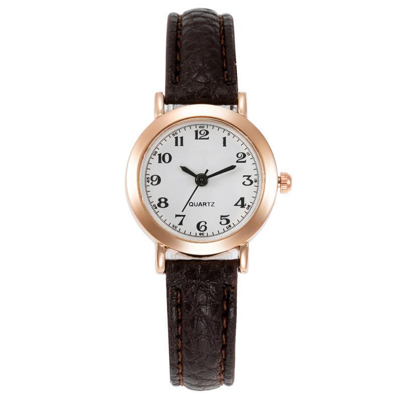 Vintage Korean Style Womens Quartz Watch With Leather Strap For Casual Fashion