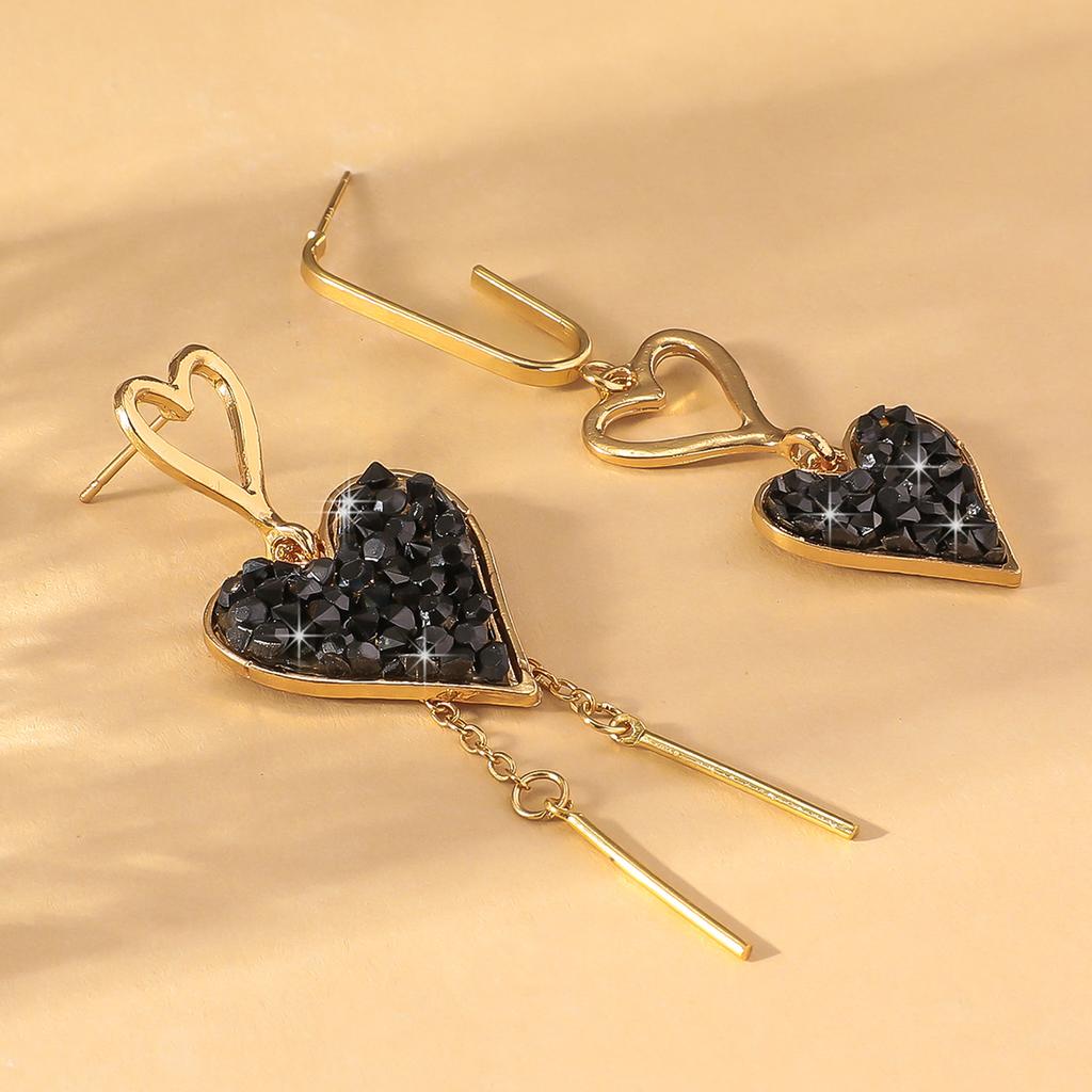 2PC Women's Fashion Irregular Peach Heart Earrings Jewelry Accessories Suitable for Date, Party, Festival Gifts