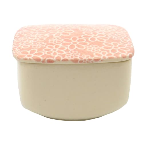 Seto Ware Floral Pattern Accessory Case, Pink