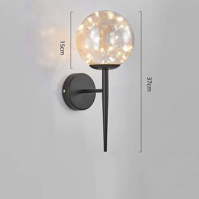 

Nordic Simple Спальня Прикроватная Лампа Атмосфера Настенный Светильник Светильник Роскошный Отель Гостиная Коридор Фон Украшения Стены Настенный Светильник Warm White (2700-3500K)