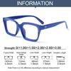 Unisex Oversized Square Reading Glasses Men Women Portable Presbyopia  Large Frame High-Definition Eyeglasses Diopter 0~+ 3.00