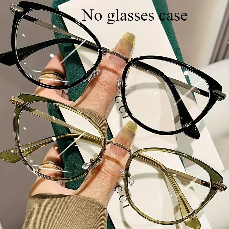 

2 пары очков «кошачий глаз» в стиле Y2K ретро, черные и с градиентом зеленого цвета, с полнооправой, дизайн «кошачий глаз» для женской моды и защиты от цифрового экрана