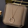 Elegant Colorfast 18K Rose Gold Necklace with Swan & Four-Leaf Clover Charm