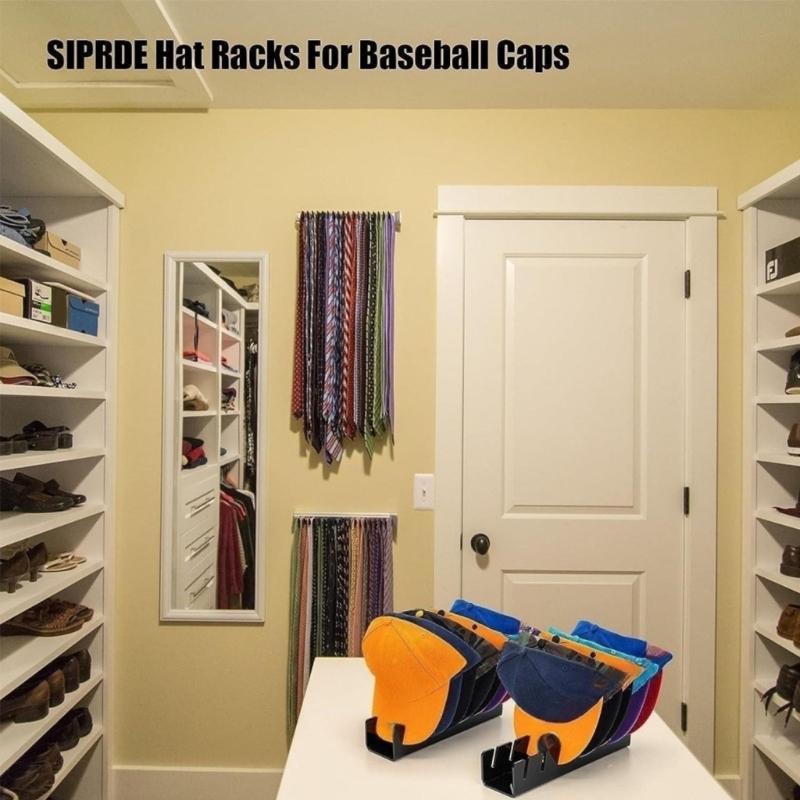 Sturdy Acrylic Hat Display Rack Reusable Round Cap Stand Cap Organizer Hanger Baseball Cap Holder for Travel Hotel Home