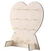 2Pcs Heart Shaped Cake Display Rack Wooden Cake Dessert Holder Stand for Kids Birthday Baby Shower Wedding Decoration