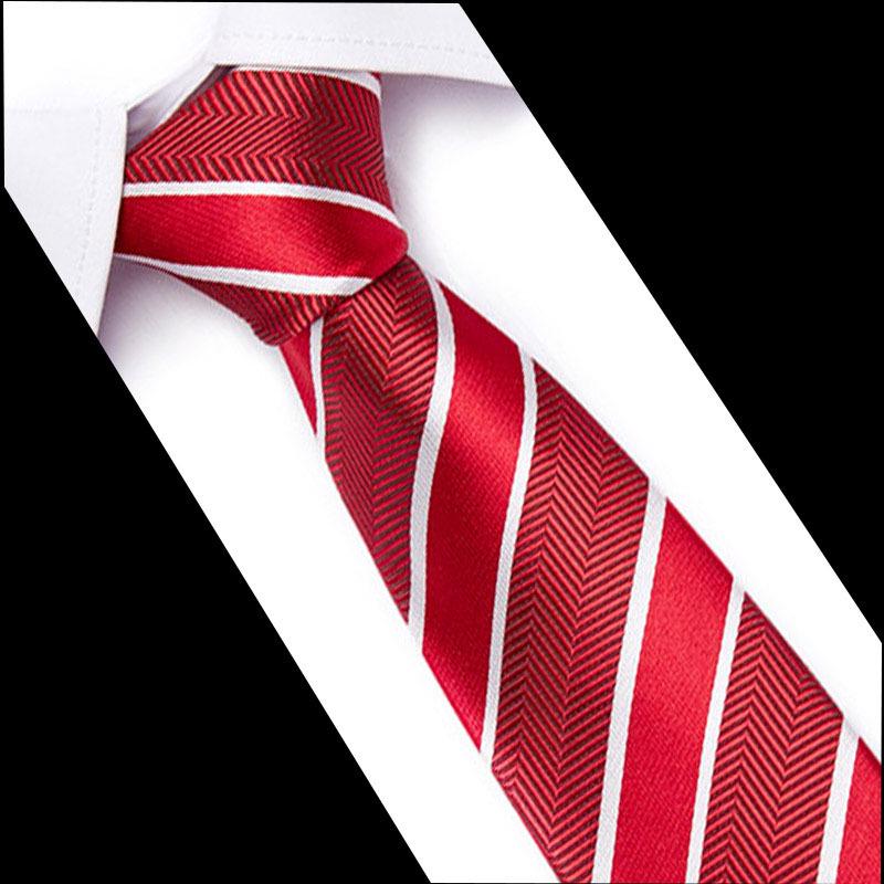 Men's 7.5cm Jacquard Polyester Striped Tie for Formal Business or Interviews