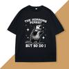 Horrory trwają, ale ja też T-shirt Retro Opossum Zabawny T-shirt Zdrowie Psychiczne Damskie Koszulki Street