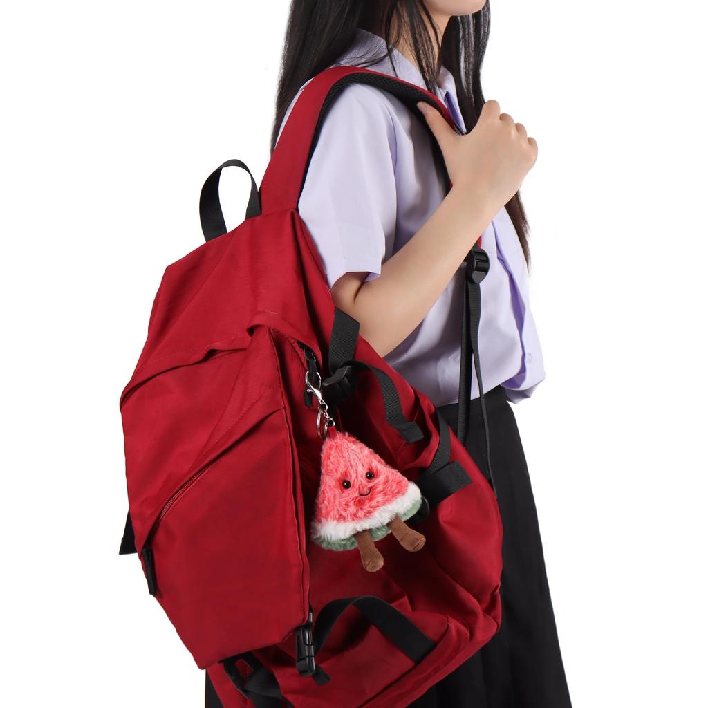 Fresh Watermelon Cute Soft Animal Keychain Plush Suitable for Men and 9cm [Apricot Lamb] Toy, Women, Backpack, Wallet,