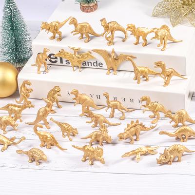 48 Stück Mini Metallische Goldene Dinosaurier-Figurinen Spielzeug, Goldene Dinosaurier-Figuren Für Jungen Mädchen, Babyparty, Kinder Dino-Thema Geburtstag