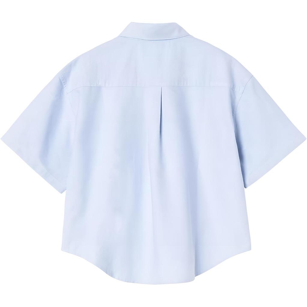 Carhartt WIP FW26 Womens S/S Kaia Shirt Loose Casual Short Sleeve Shirt With Embroidered Logo Women tops I036795-12T-XX