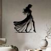 Black Metal Elegant Women's Wall Hanging Living Room Bedroom Fashionable Wall Decoration Theme Hotel Decoration