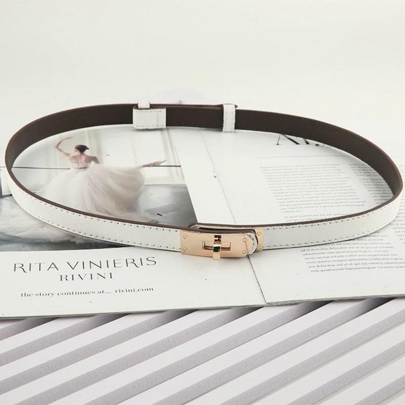 Narrow Pu Fashionable Waist Belt With Elegant Clasp For Outfits In Trendy Colors