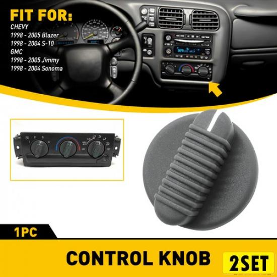 

2Set For Sonoma Blazer 98-05 S10 Chevy GMC Climate Control Jimmy A/C Fan Knob He