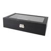 Watch Storage Box Waterproof Dustproof 4 Slots 3 Glasses Compartments Ring Layer Watch Case Organizer for Jewelry