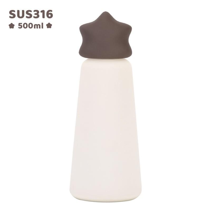 500ml Stainless Steel Vacuum Insulated Travel Mug Kids Students Outdoor Sports Portable Star Design