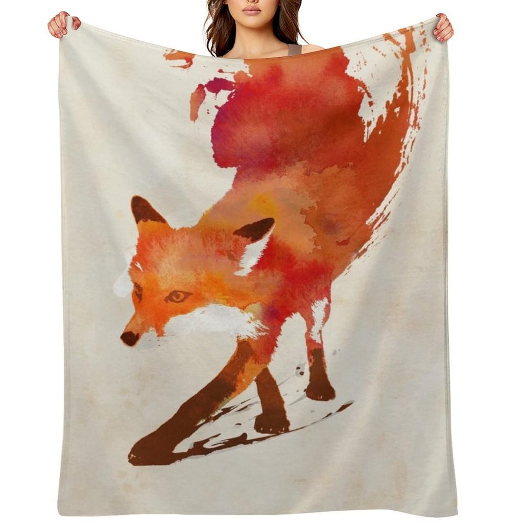 Vulpes Vulpes Throw Blanket Sofa Flannel Fabric Manga Bed Plaid Blankets