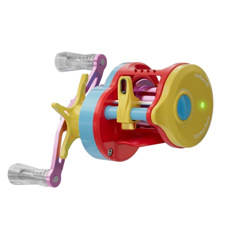 Colorful Baitcasting Fishing Reel Portable Rotate Fishing Reel With Electronic Charging For Smooth Casting