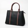 Single Shoulder Crossbody Bag Large Capacity Color Contrast Tote Top Layer Cowhide Tote with Genuine Leather Handbag for Women