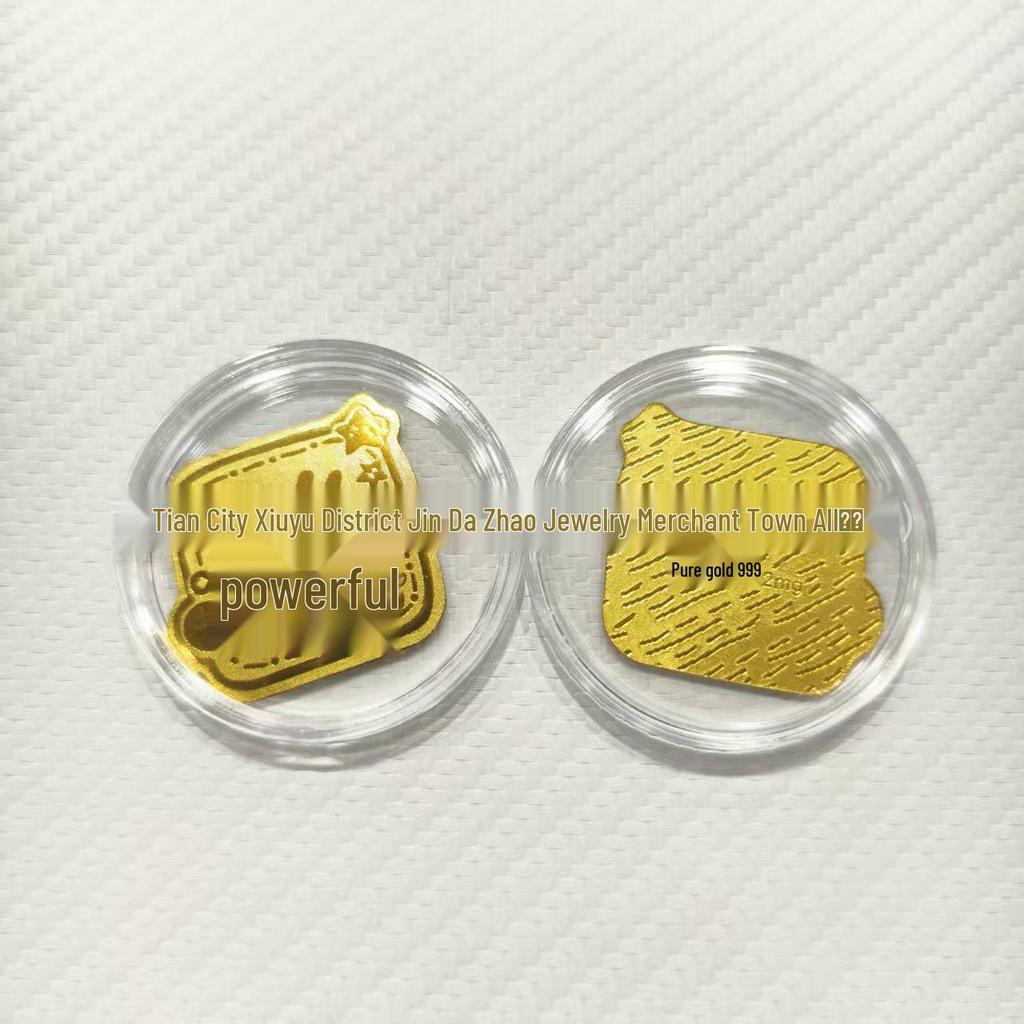 Gold 999 Pure Princess Phone Sticker for Luck and Prosperity