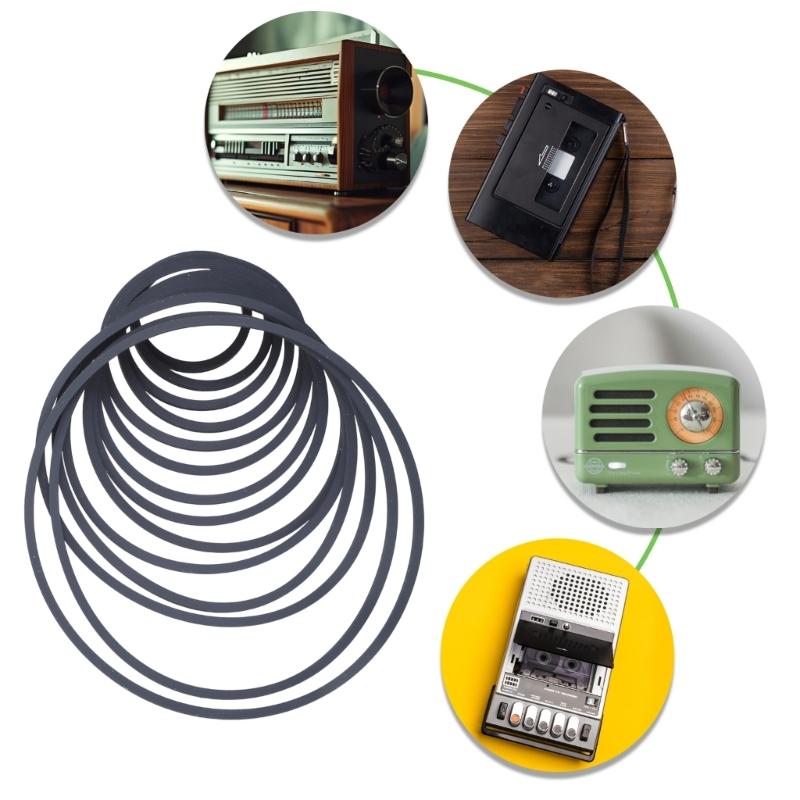 Precise 1.5mm Square Rubber Drive Belt For Vintaged Cassette Players Quiet Operations 20-100mm Folded