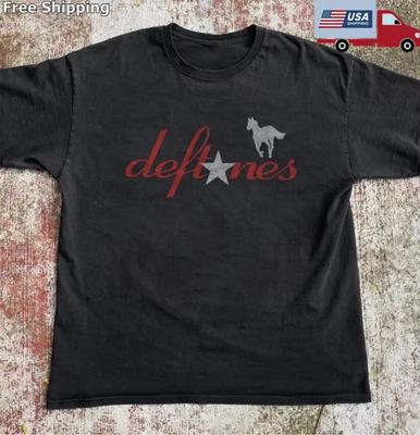 Deftones White Pony Star Logo T-shirt, Unisex Black T-shirt Harajuku Mens T Shirts