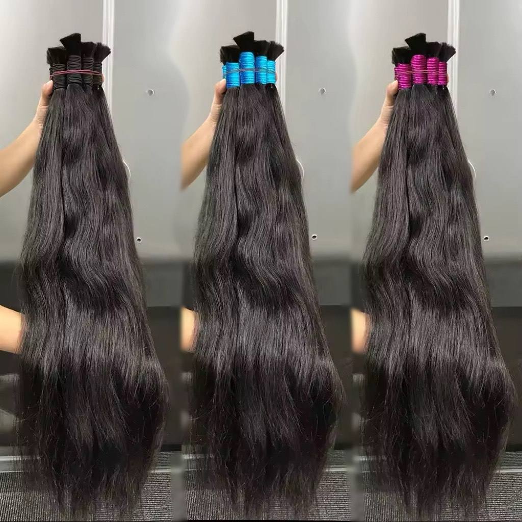 Raw Brazilian Hair Bundle Virgin Hair Bundle Cuticle Aligned Hair Extensions Natural Black Curly Stick Tip Extensions Perruque