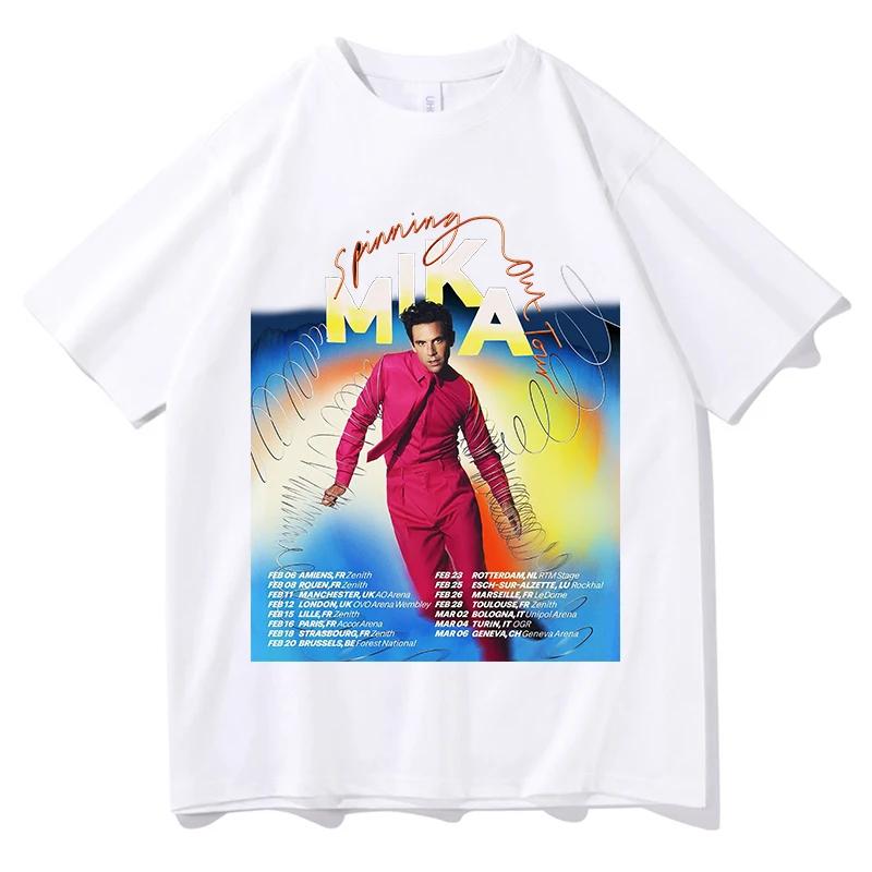 MIKA Modern Times Fashion T Shirt High Quality Graphics Pop Oversized Casual Summer Tees Pure Cotton Casual Aesthetic Streetwear