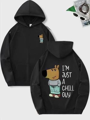 Fun Cartoon-printed Autumn and Winter Hoodies, Personalized Street Fashion Men's Wear, Comfortable and Warm Pullovers