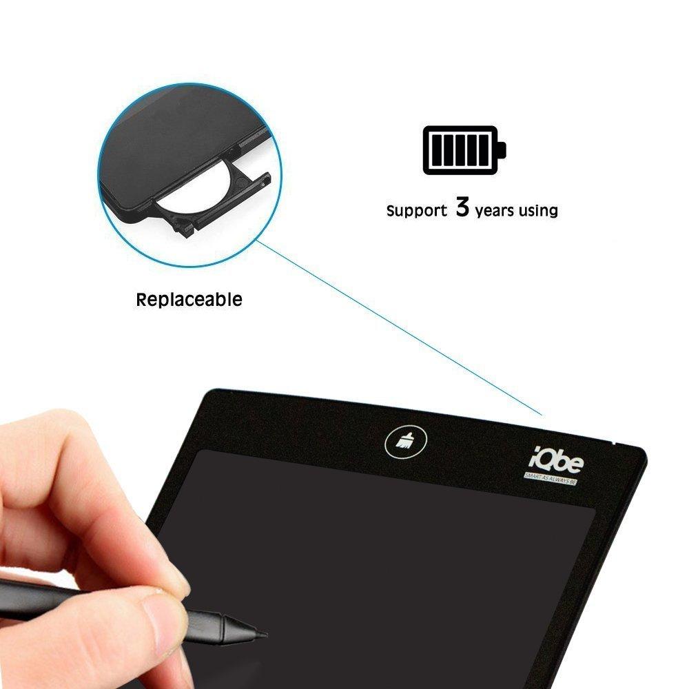 iQbe Electronic Memo Pad, Digital Paper, and Storage Pouch Set (LW03, Red)