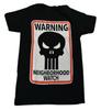 Marvel Mens Punisher Skull Warning: Neighborhood Watch Shirt New S