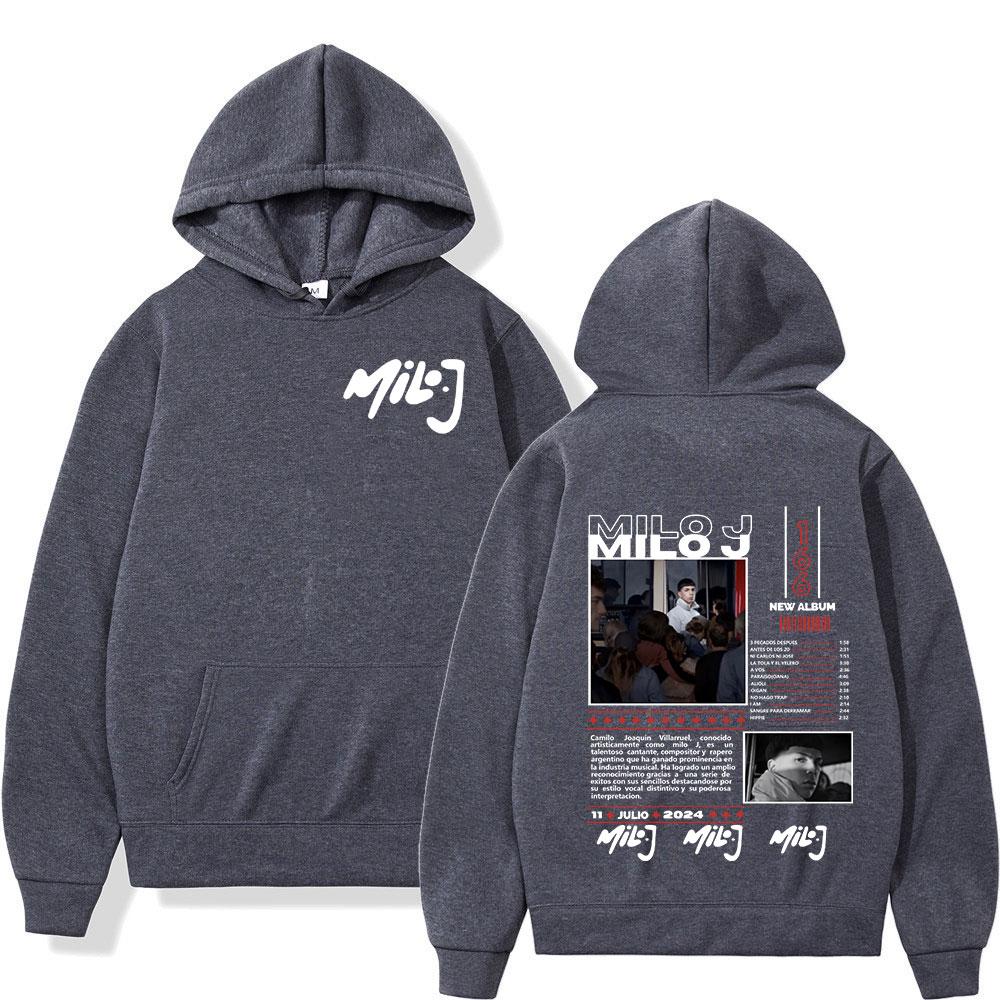 Rapper Milo J 166 Album Merch Hoodies Fashion Hip Hop Sweatshirts Mens Women Clothing Long Sleeve Oversized Pullovers Streetwear