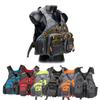 Gilet da Pesca Traspirante a 9 Colori con Galleggiante per Sport Acquatici all'Aperto Giacca Regolabile da Swim per Pesca a Mosca Attrezzatura da Pesca