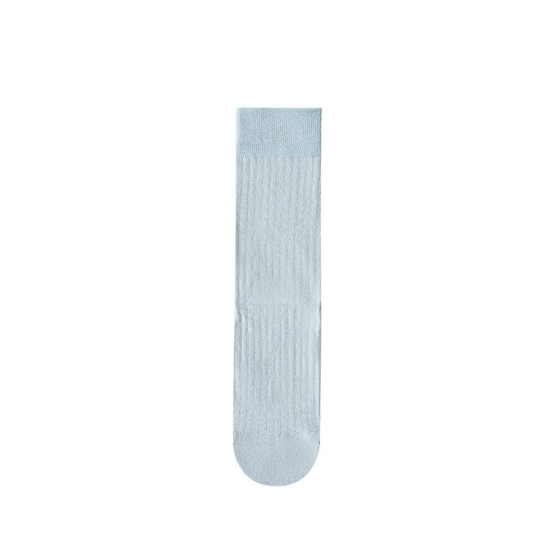 Women's Spring and Summer New Mesh Breathable Candy Colored Pure Cotton Pile Socks