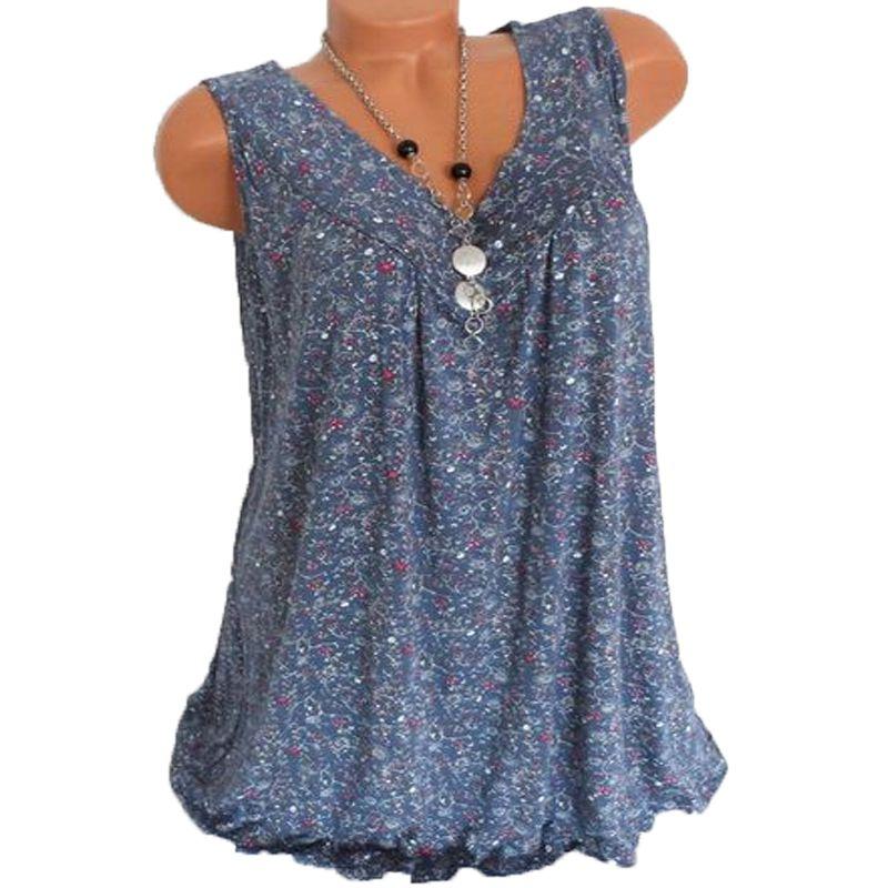 Women's Summer Loose Sleeveless Vest T Shirt Blouse With Elegant Boho Lace Design