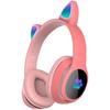 Cute Luminous Cat Ear Bluetooth Headphones for Kids - Trendy Wireless Headset for Girls