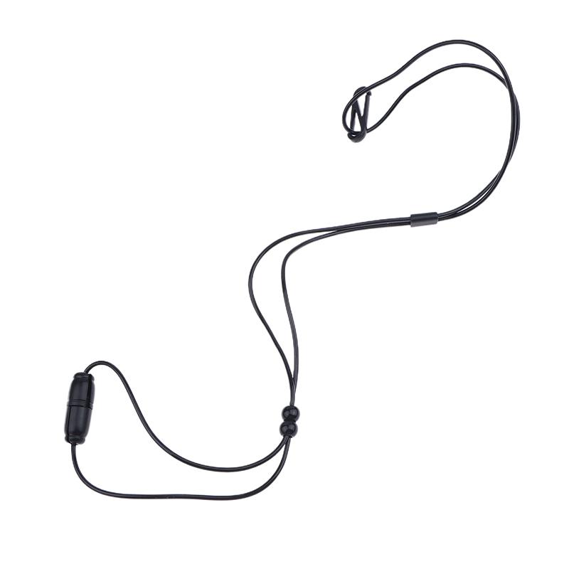 High Quality Multipurpose Referee Whistle Rope Lanyard Black Pvc Whistle Strap Long Lanyard Key Hanging Rope