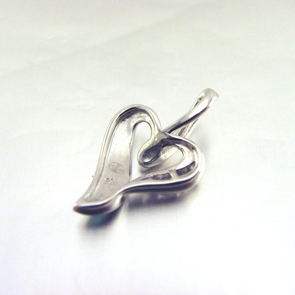 Les Trésors De Lily [E8648] - Pendentif Argent artisanal 'Déesse Opale' Bleu argenté (rhodié) - 15x13 mm