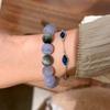Simple  Style Chain Rhombus Blue Bracelets for Women Cool and Fashion New In Stacking Style High-end Bracelet Party  Gift